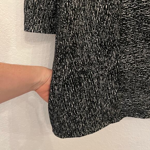 Clara Sun Woo Mock Neck Sweater Medium Tunic Black Pockets Oversized Stretch - Picture 4 of 11